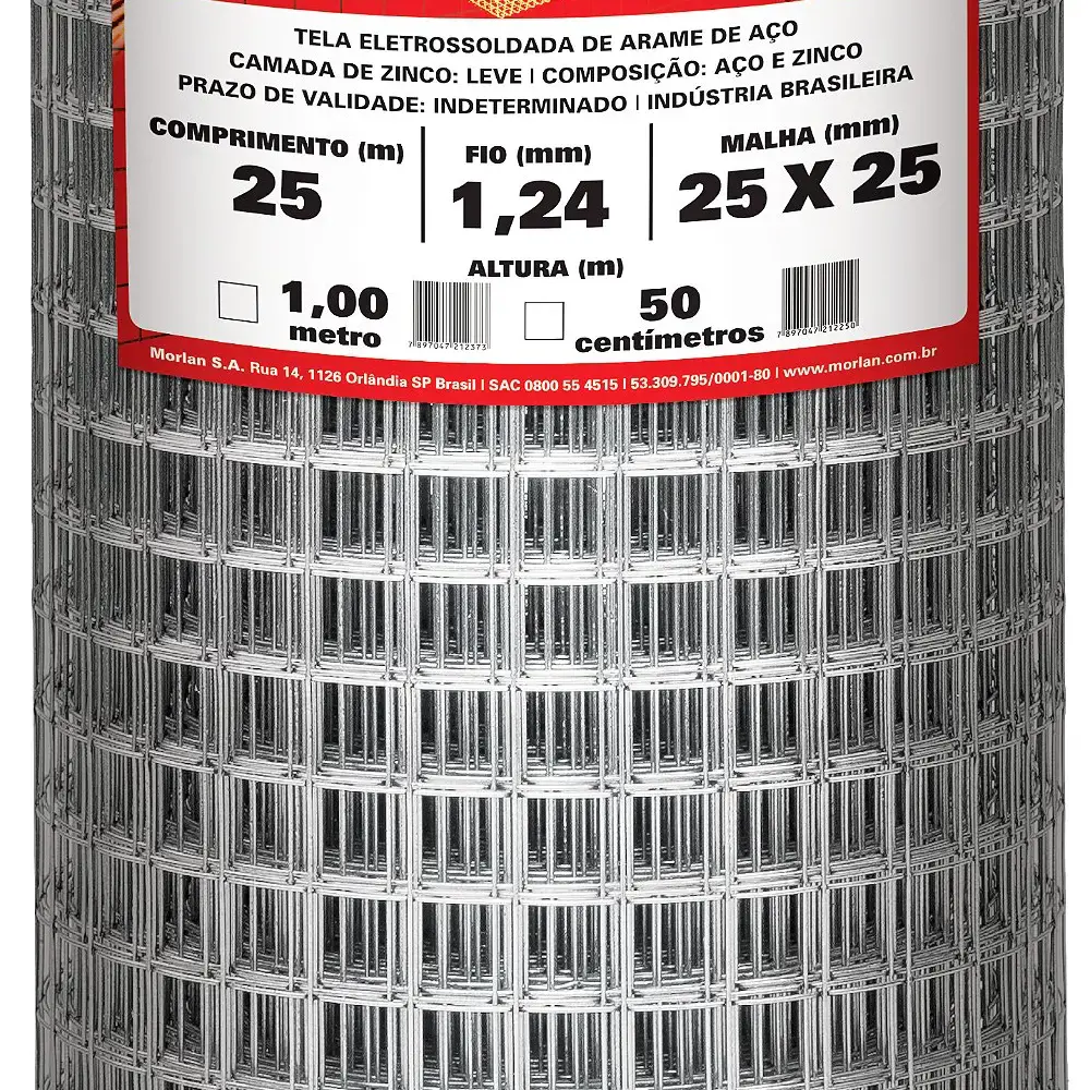 Tela Soldada para Construção Civil 1 x 25 Metros MORLAN — fotografia 3