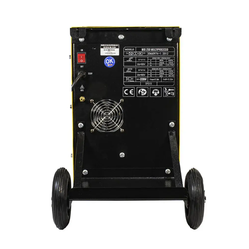 Máquina de solda multi mig 250I 11,2KVA 220V da V8 brasil — fotografia 5