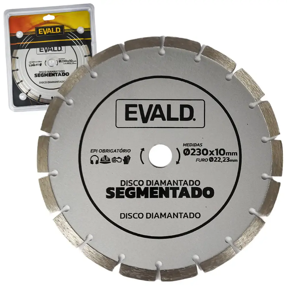 Disco de corte diamantado segmentado 9 POL 11206 Evald — fotografia de referência