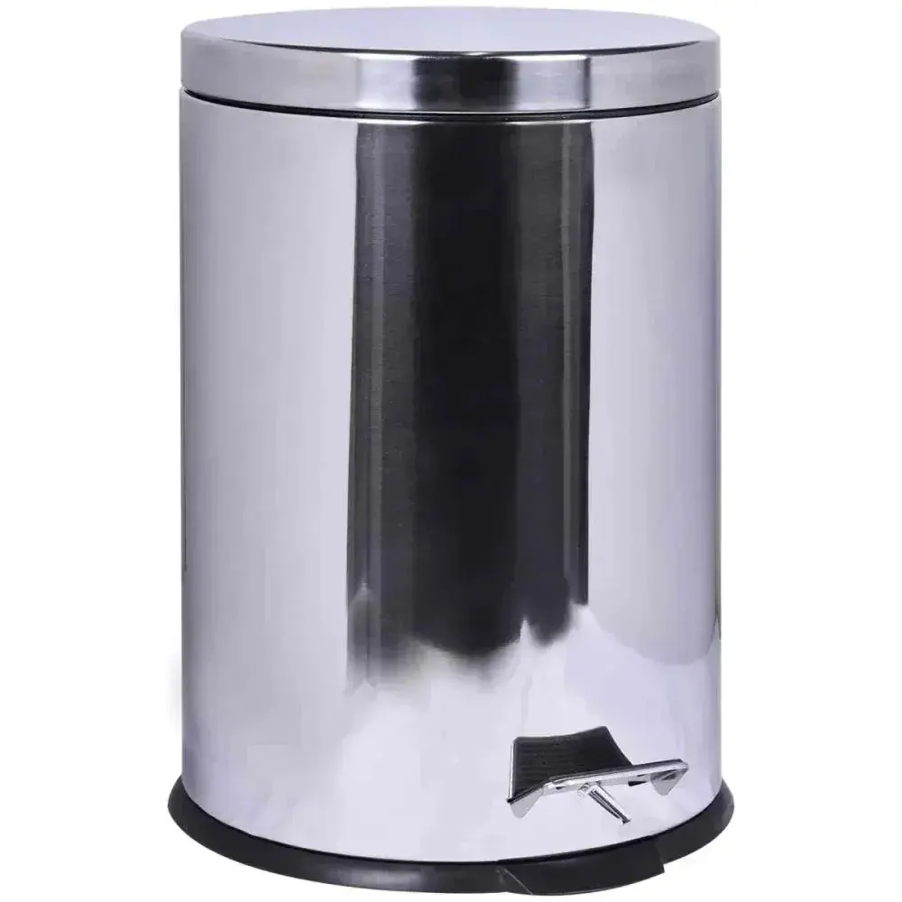 Lixeira de aço inox com pedal 5 litros Kala — fotografia 5