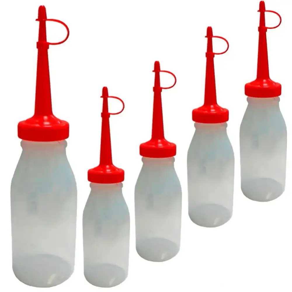 Almotolia plástica 500 ML bico reto branca 42 kit com 5 peças ecoplas — fotografia de referência