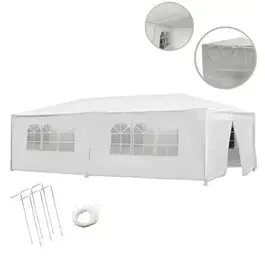 Tenda gazebo 3X6 em aço dobrável com parede e porta branco IWGZM36BR ImportWay — fotografia 2
