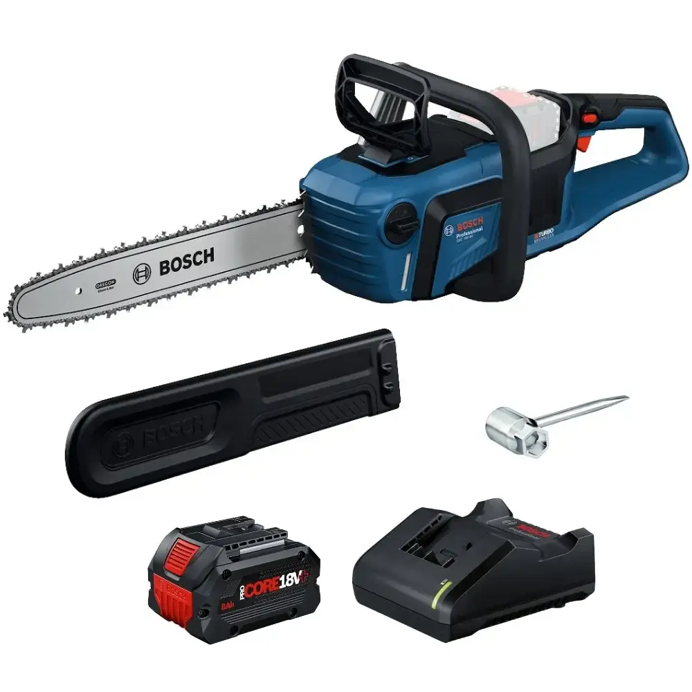 Motosserra GKE 18V-40 sabre 40CM com bateria 8,0AH 18V e carregador bivolt Bosch — fotografia de referência