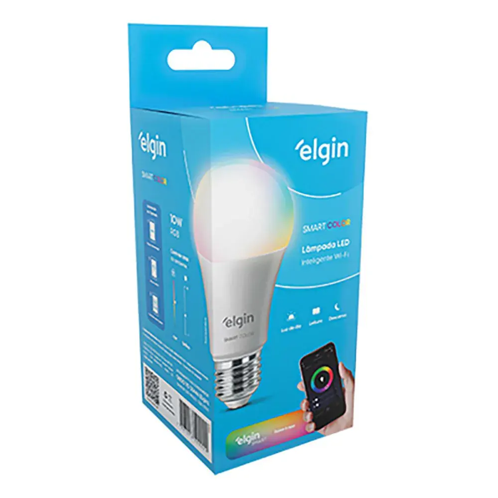 Lâmpada led smart color wi-fi 10W Elgin — fotografia 4