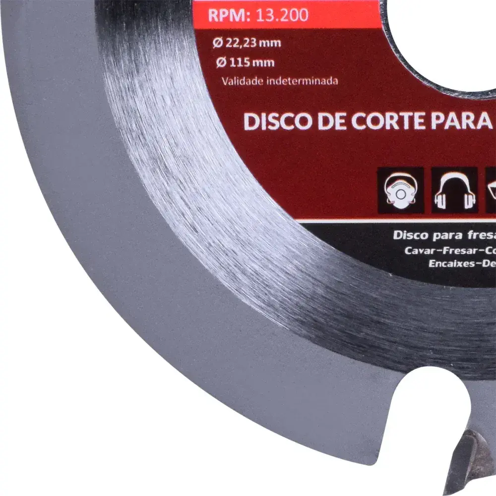 Disco de corte para madeira 3 wideas 115MM x 2223MM Bumafer — fotografia 10