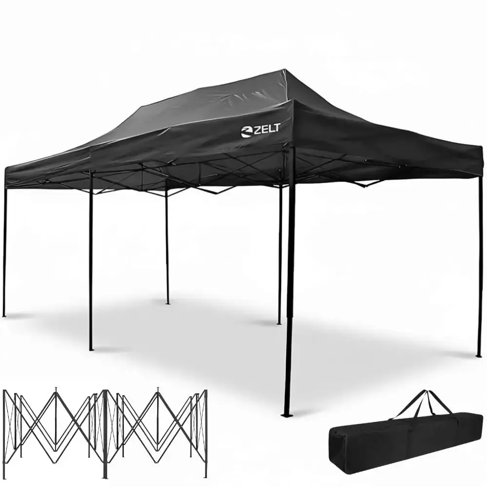 Tenda gazebo 6×3 dobrável articulada/sanfonada ZT-TGA-6X3 Zelt — fotografia de referência