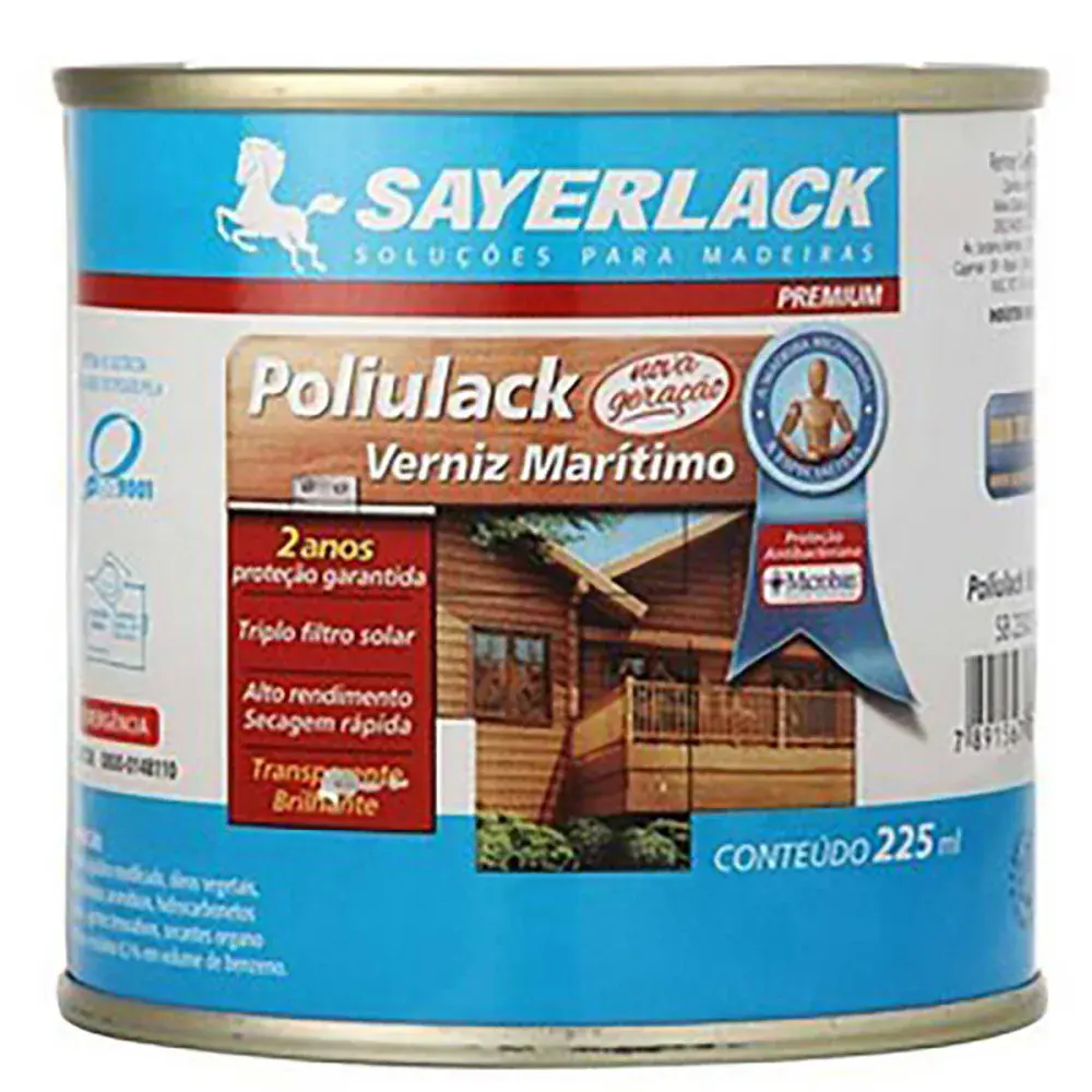 Verniz poliulack Sayerlack brilhante 225ML transparente — fotografia de referência