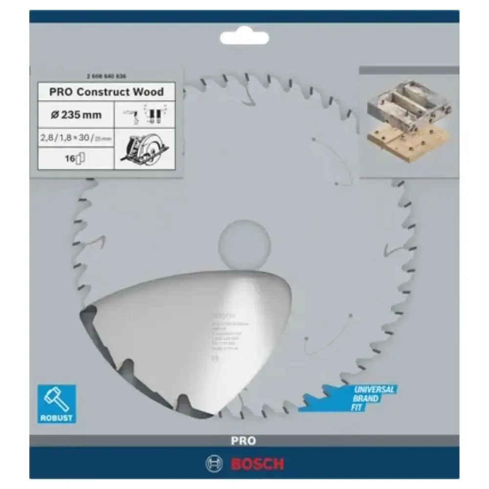Disco de Corte ConstructWood 235 x 30 MM 16 Dentes BOSCH — fotografia 3
