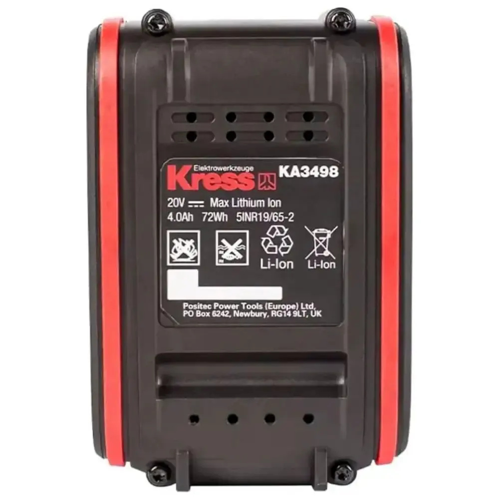 Bateria 4,0AH 20V MAX kross pack KAB34 kress Positec — fotografia 4