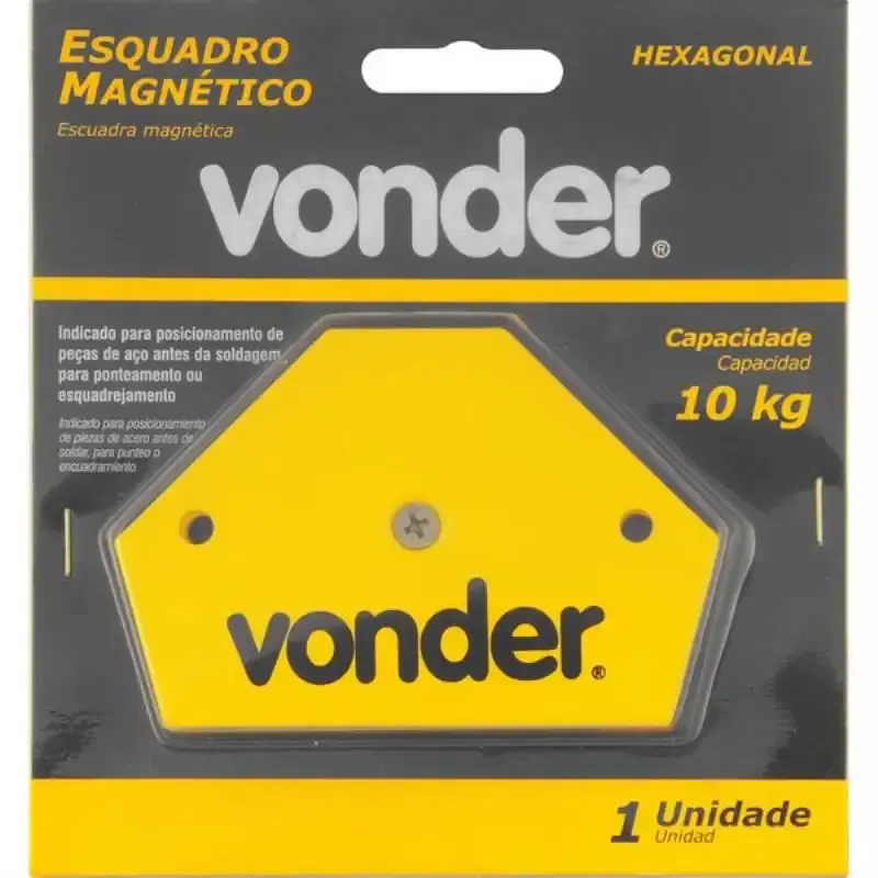 Esquadro Magnético Hexagonal para Soldador 10 KG Combo c/ 4 Peças VONDER — fotografia 3