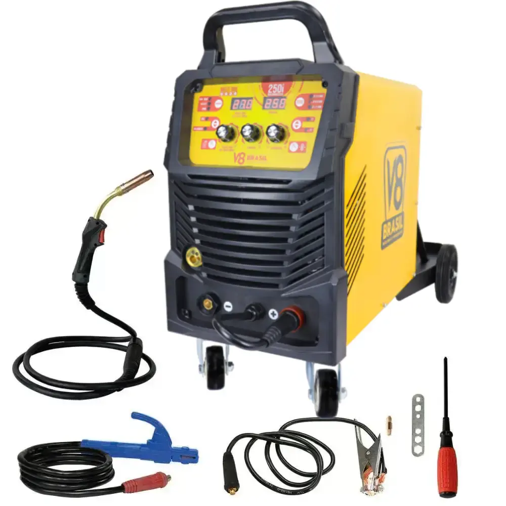 Maquina de solda multiprocesso 250I mig/tig 250A 220V mono 20201 V8 brasil