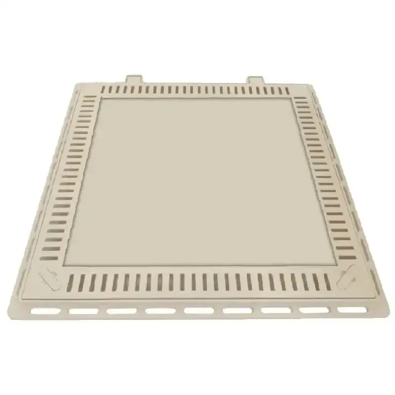 Tampão 80 x 80 CM Rebaixado e Articulado com Grelha para Casa de Máquinas de Piscinas 3179 Bege GDA — fotografia 3