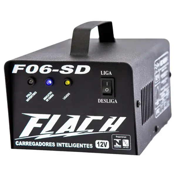 Carregador de baterias F06-SD 6 ah - 12V Flach