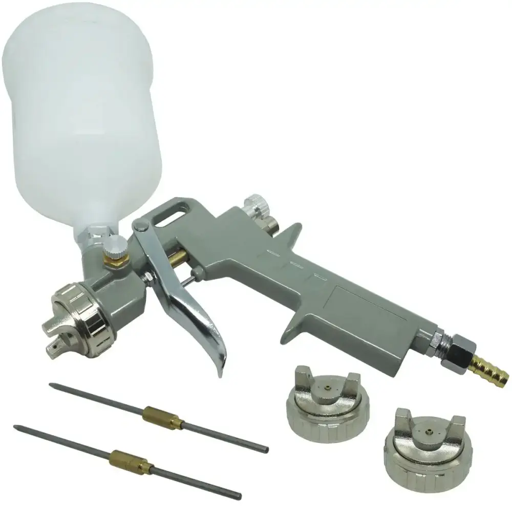 Pistola de pintura gravidade 3 bicos 1,2 1,5 e 1,8 MM 600ML EVPPG600-3B evald ImportWay