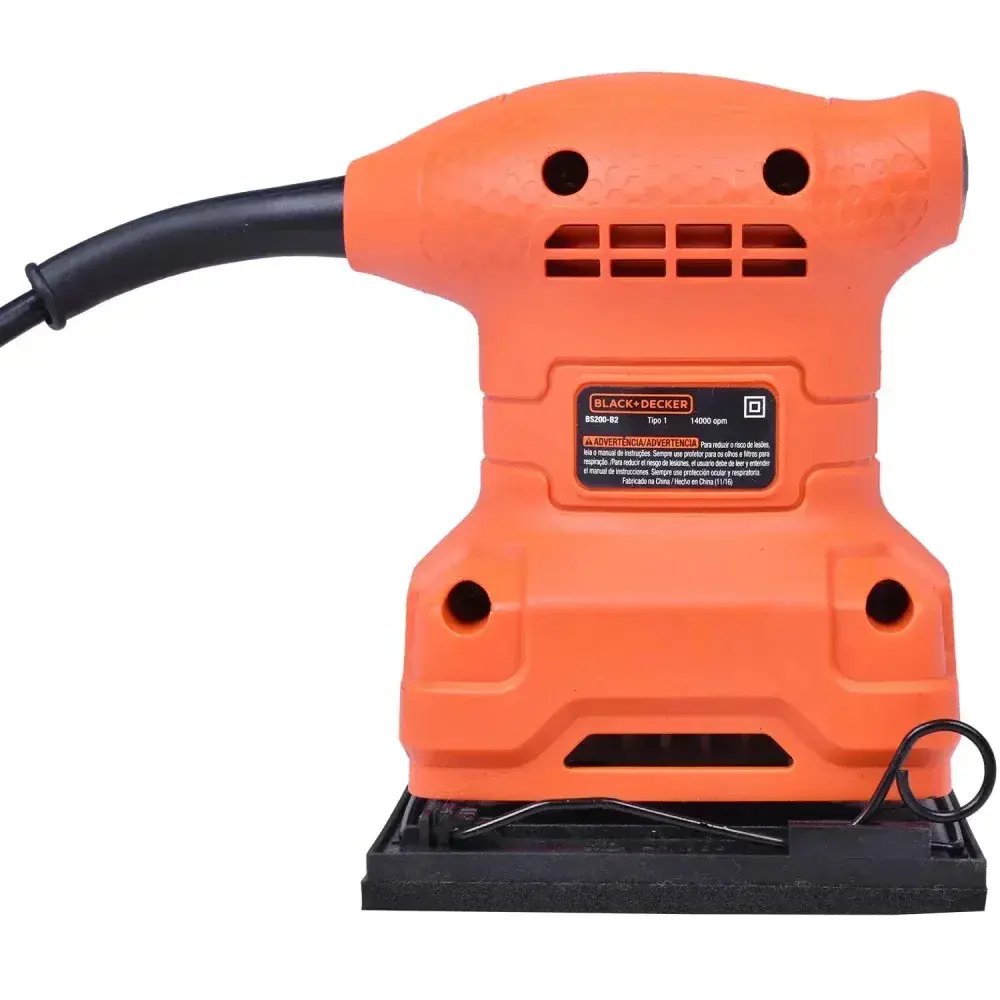 Lixadeira orbital folha de lixa 1/4” 200W 220V blackdecker Black & Decker — fotografia 9