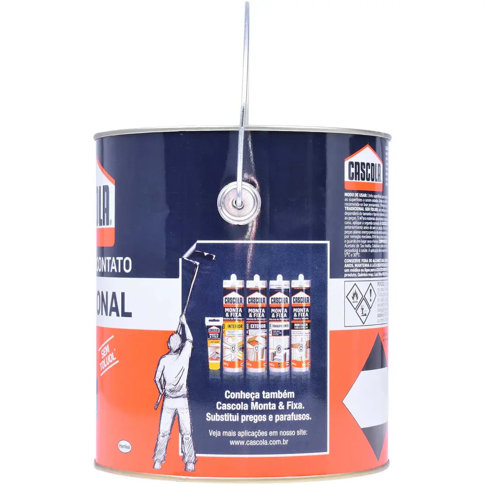 Adesivo de contato cascola tradicional sem toluol 2,8KG Henkel — fotografia 4