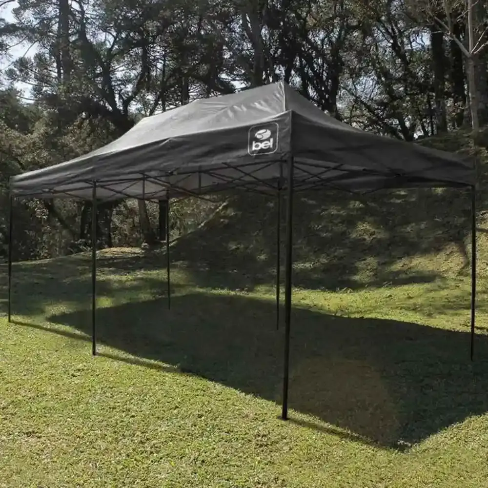 Tenda gazebo 3 x 6 metros em aço dobrável várias cores BEL Azul Belfix — fotografia 5