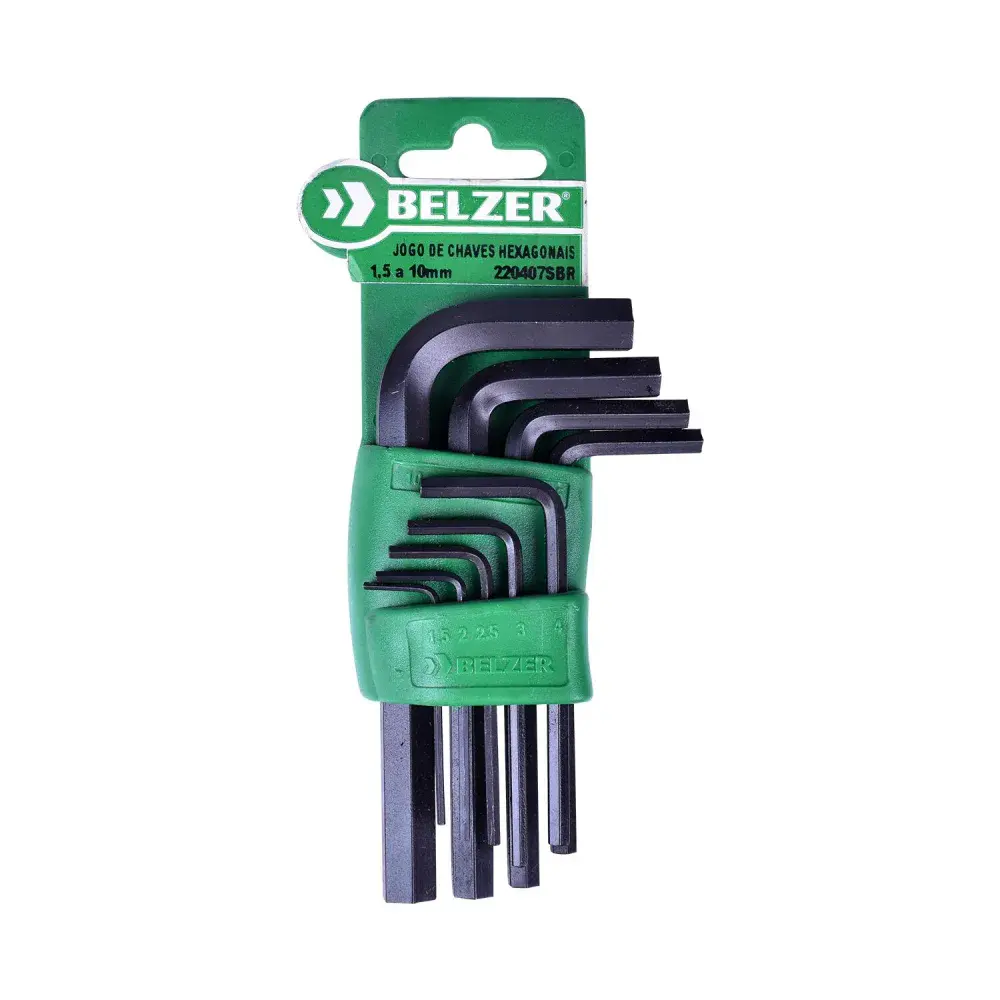 Jogo de chaves allen 1,5 a 10MM 9 peç sata Belzer/sata