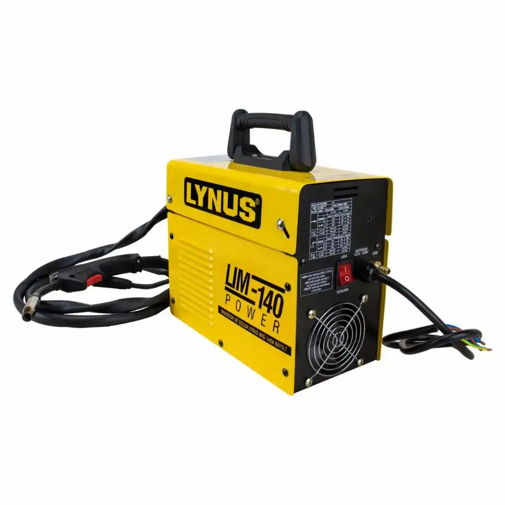 Kit solda inversora multiprocesso TIG MIG eletrodo 140A LIM-140 power bivolt Lynus + máscara de solda automática — fotografia 6