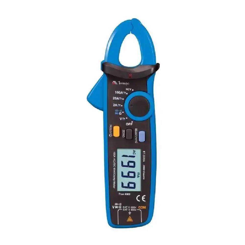 Alicate amperímetro digital mini CAT III ET-3220A Minipa — fotografia de referência