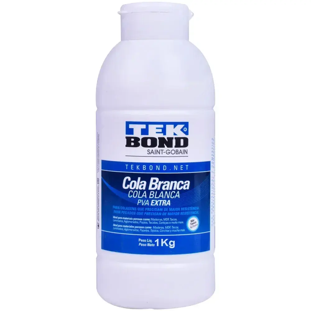 Cola branca pva extra 1KG Tekbond — fotografia 6