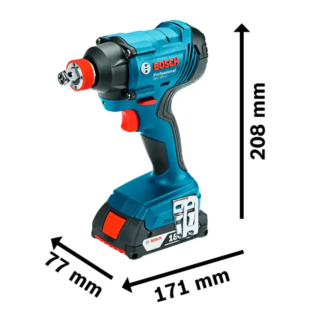 Chave de impacto sem fio gdx 180-LI professional biv Bosch — fotografia 11