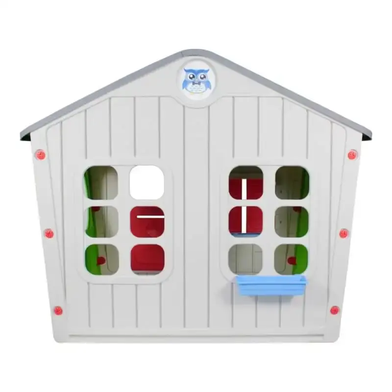 Casinha de brinquedo cinza infantil criança + mini micro-ondas + mini kit chef BEL — fotografia 5