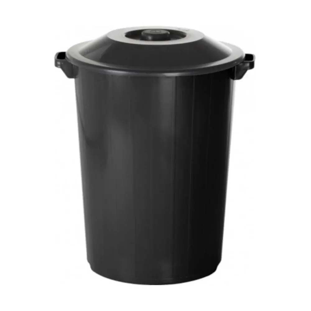 Lixeira 64L eco preta Plasvale