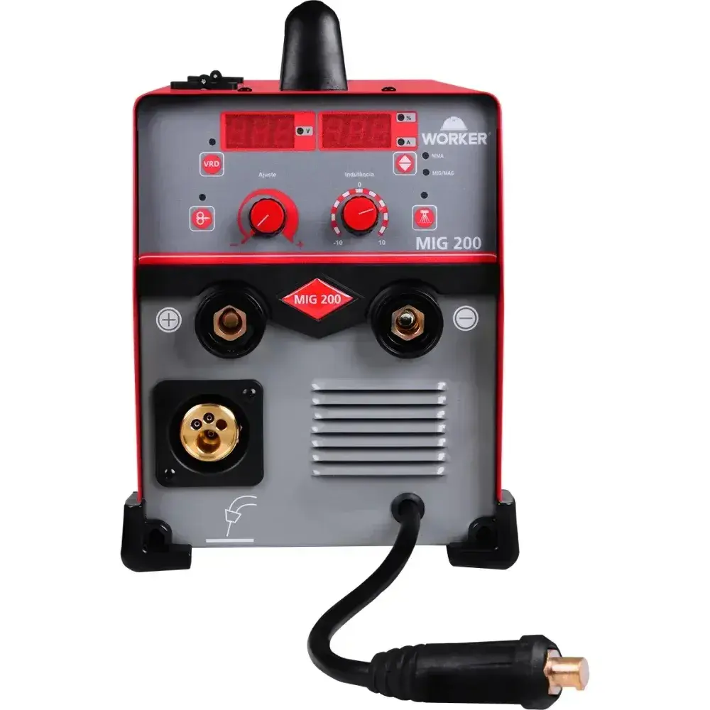 Inversora para solda MIG200 32A 50/60HZ ac 220V Worker — fotografia 9