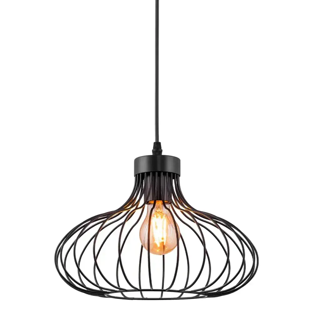 Luminária pendente cirat preto Kala — fotografia 2