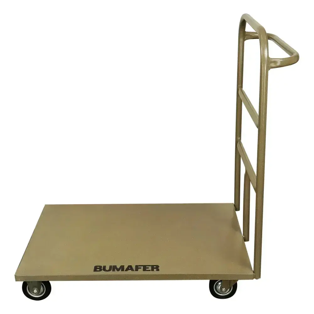 Carro plataforma aço 800X600MM 250KG com uma aba fixa Bumafer — fotografia 7