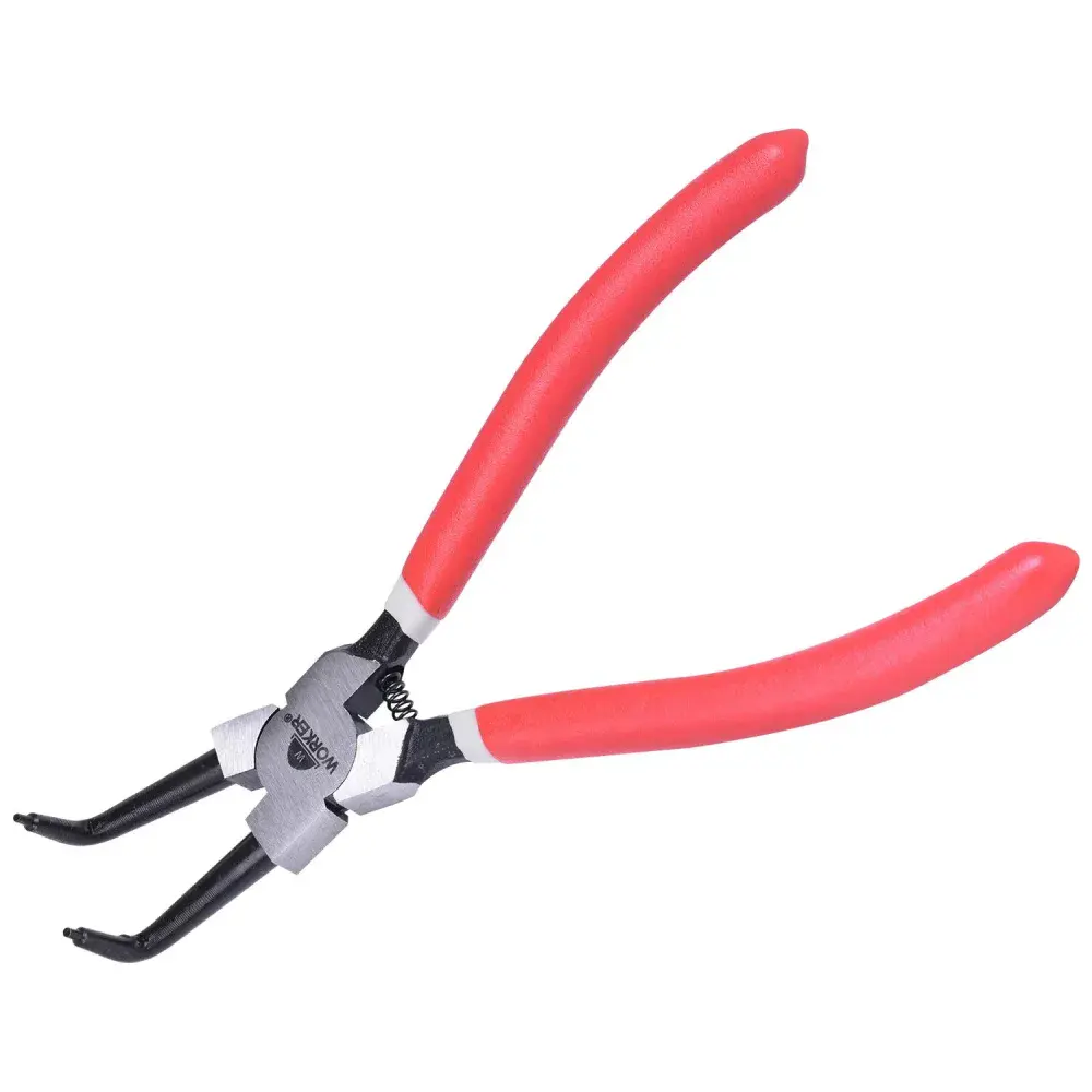 Alicate para anel bico curvo interno 6.1/2” 20958 Worker — fotografia 7