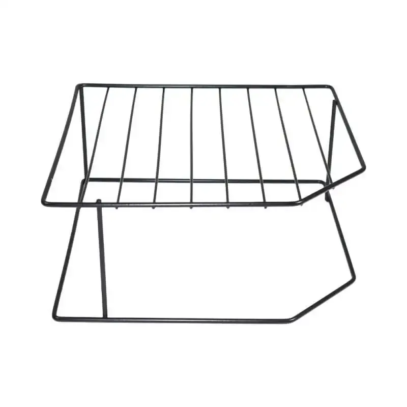 Organizador porta pratos horizontal viena 2 níveis em aço preto 990707 BEL — fotografia 4