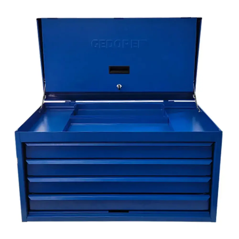 Caixa gabinete em aço com 4 gavetas azul Gedore — fotografia 2