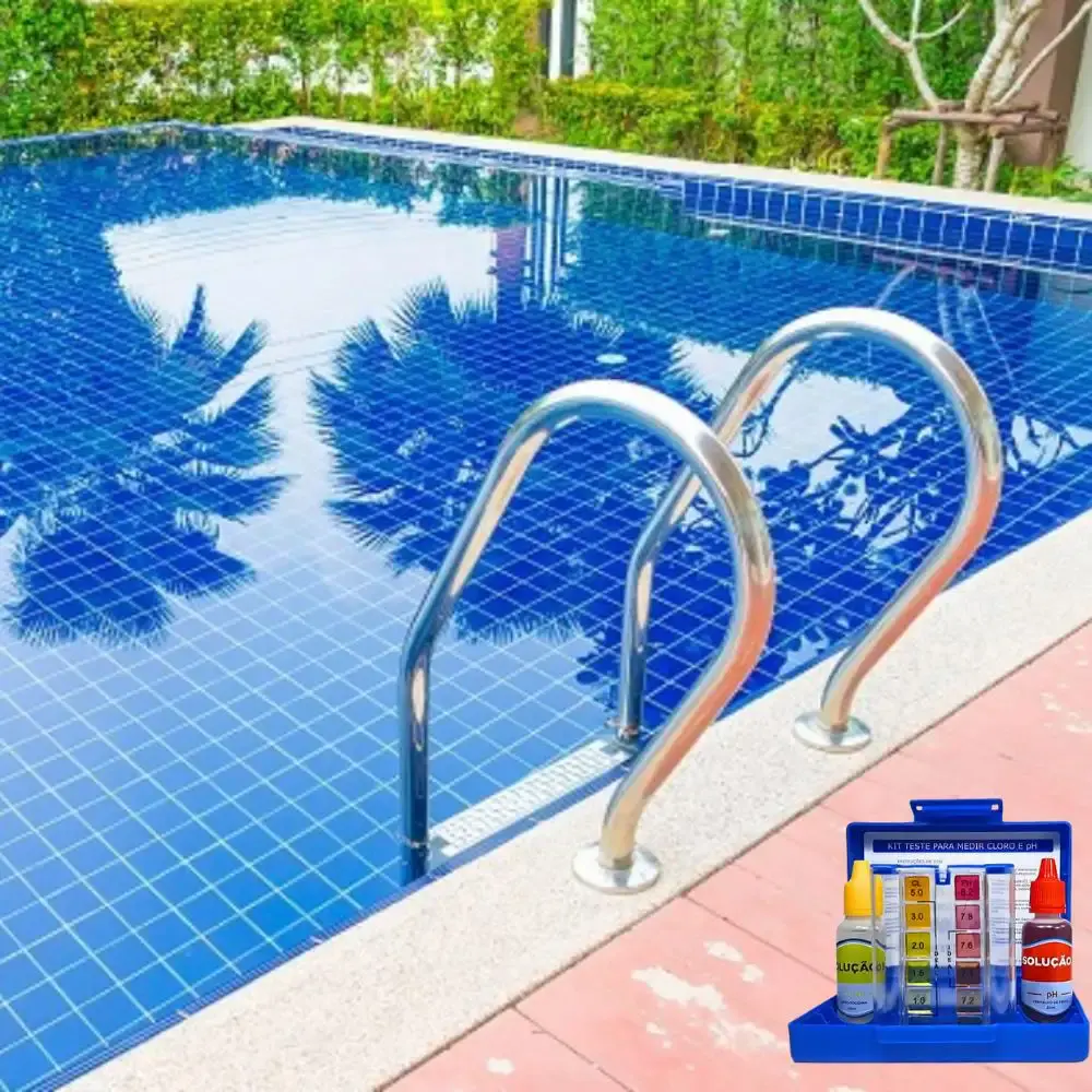 Bomba para piscina 1CV mono BMC-100 com kit teste PH e cloro de piscinas Sodramar — fotografia 3