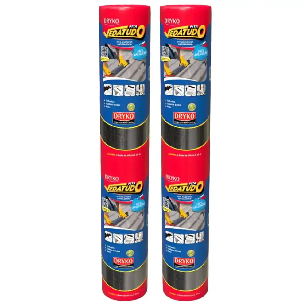 Fita autoadesiva asfáltica 90CM x 10M 2 unidades Dryko — fotografia de referência