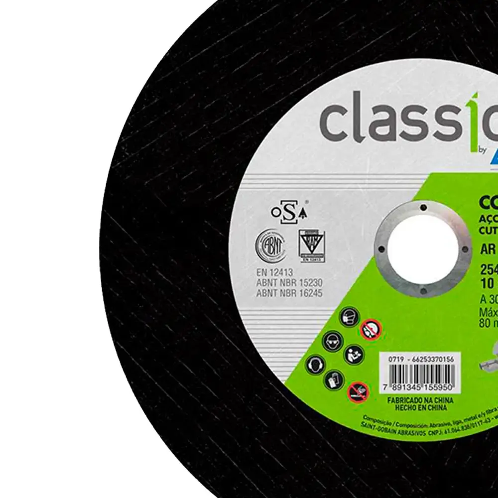 Disco de Corte 10" 2 telas Furo 3/4"maxi Classic 66253370156 NORTON — fotografia 4