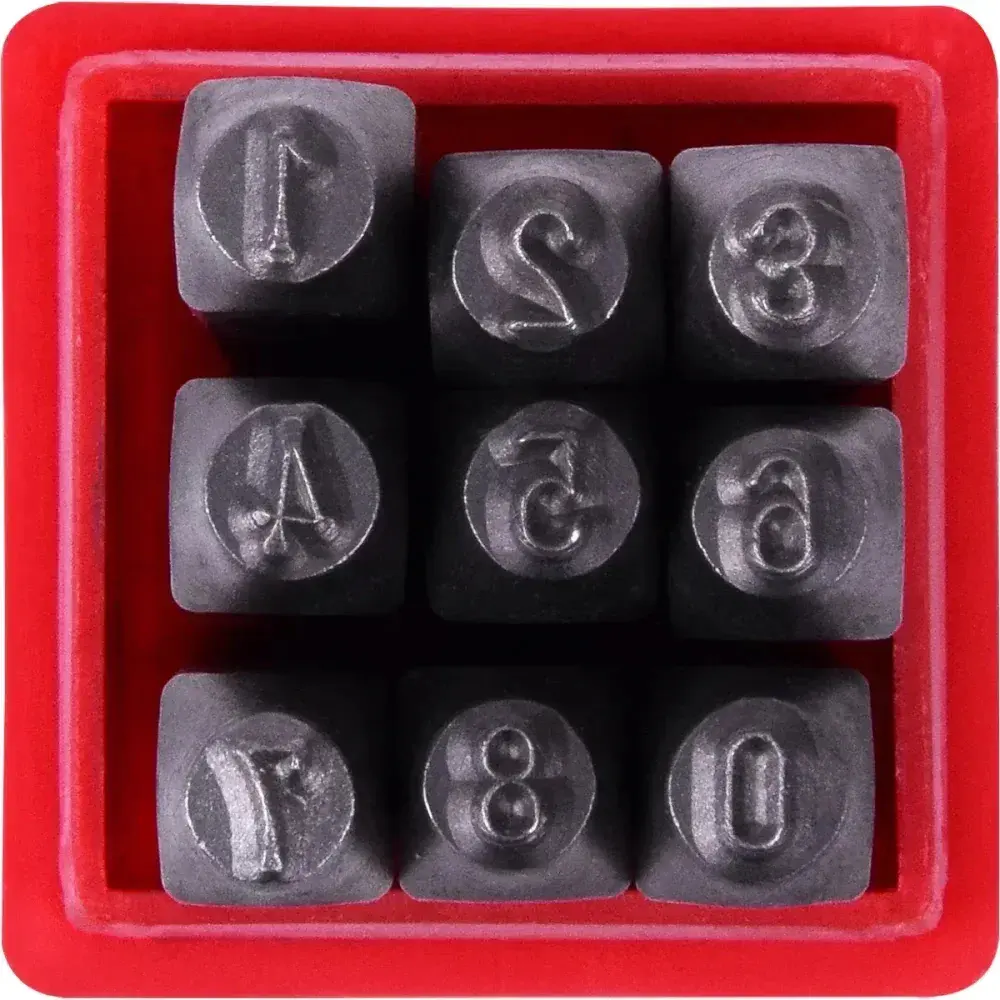 Jogo punção 1/8 3MM algarismo para gravação 0 ao 9 Worker — fotografia 6