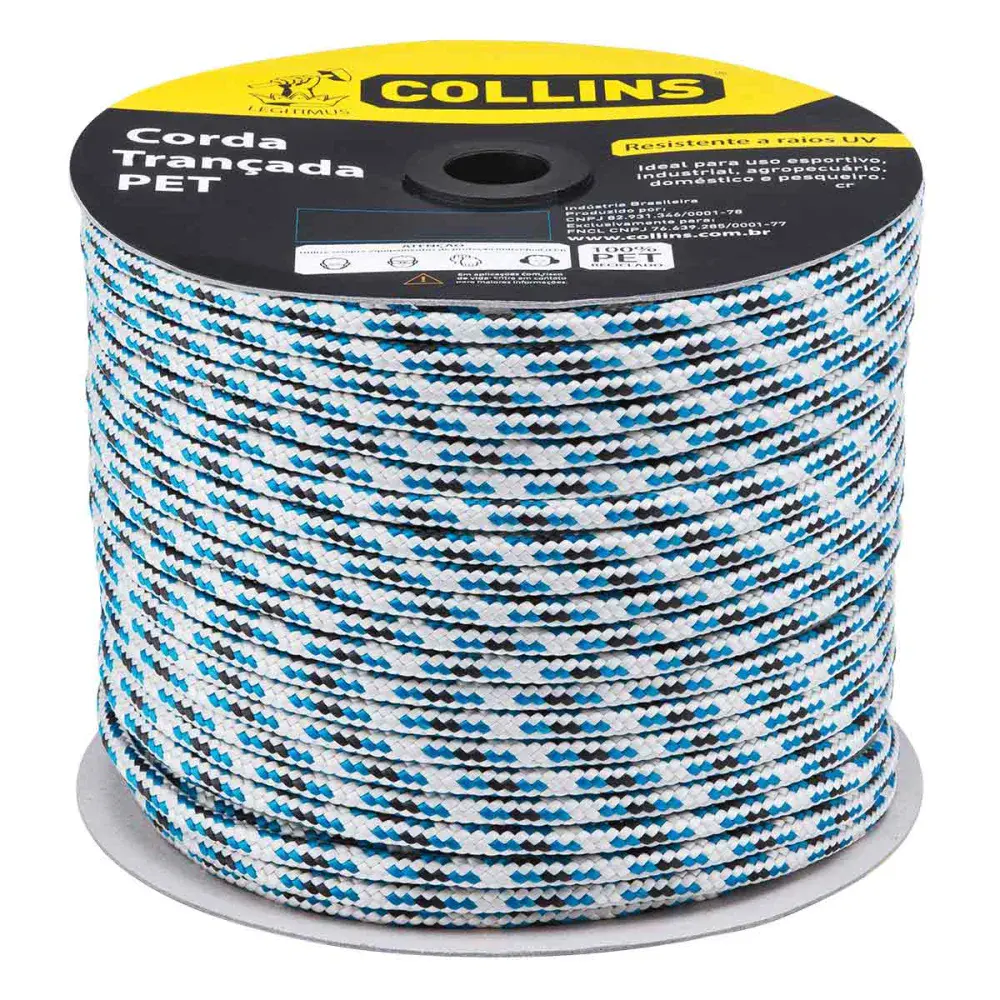 Corda pet trançada 147M/ 10MM preta Collins — fotografia 4