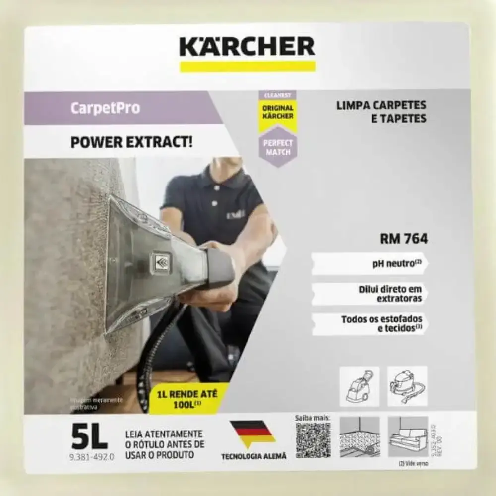 Detergente líquido carpet pro power extract RM 764 5 litros Karcher — fotografia 3