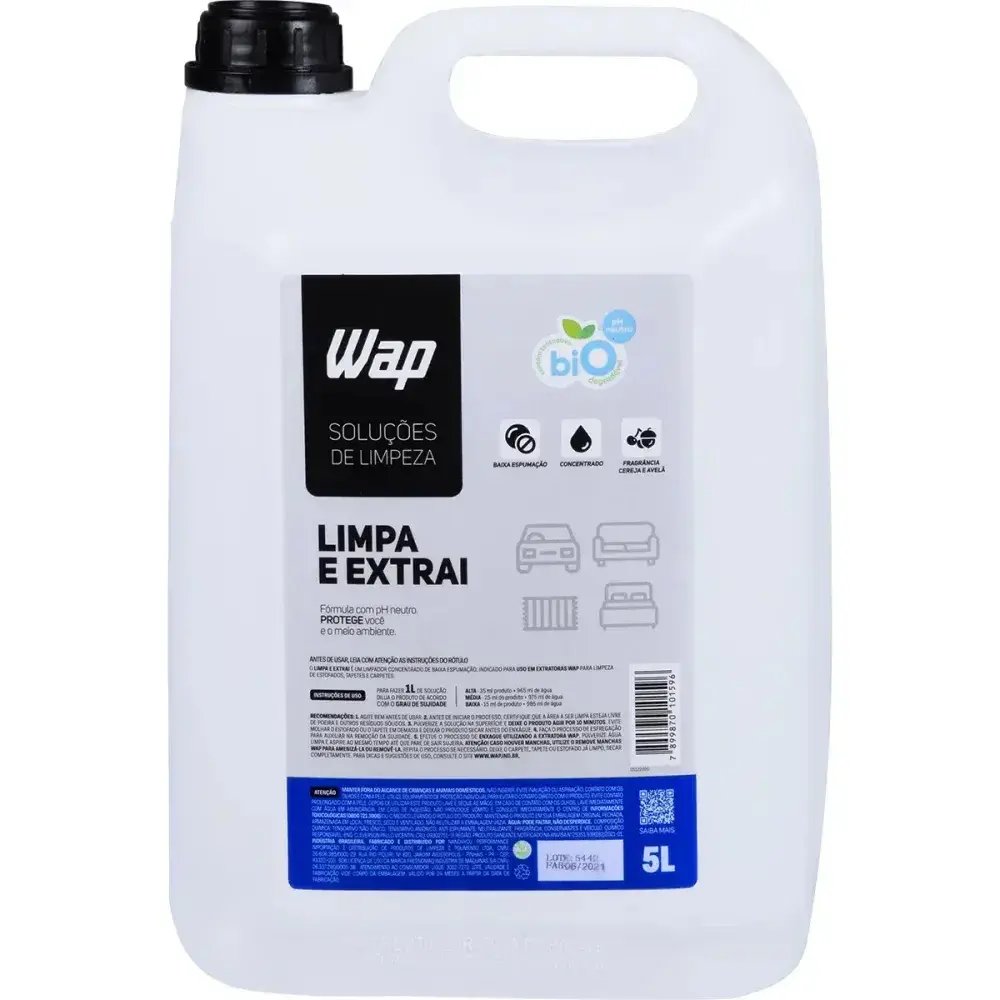 Detergente para extratora limpa e extrai 5L Wap — fotografia 4