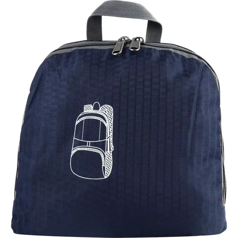 Mochila ultra compacta em poliéster azul 30L Kala — fotografia 12