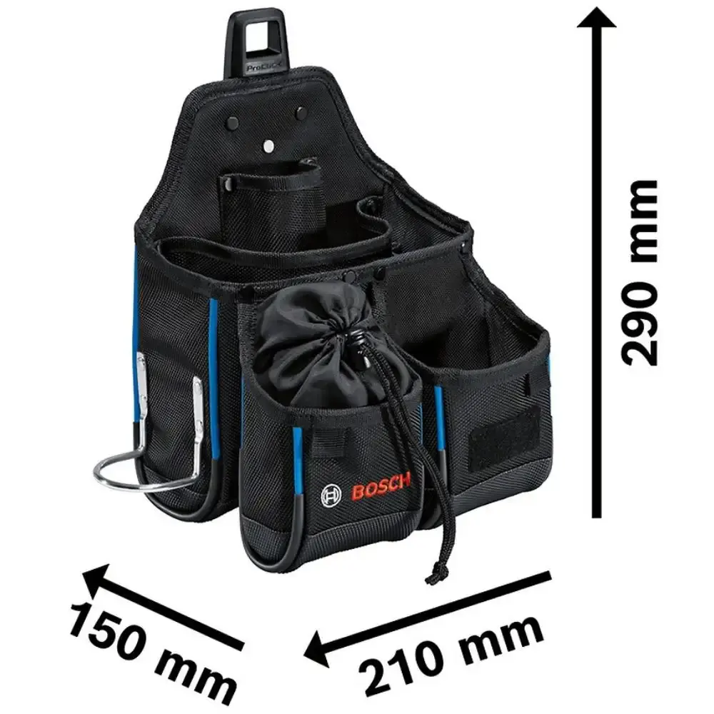 Cinturão para ferramentas com 2 bolsas em poliéster proclick Bosch — fotografia 4