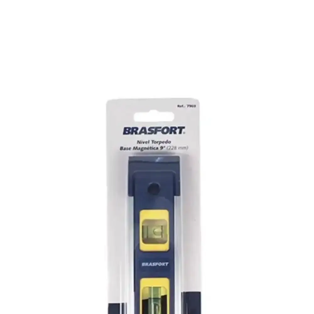 Nível torpedo 9 POL 228 MM com base magnética Brasfort — fotografia 5