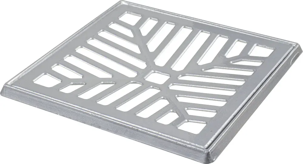 Grelha de alumínio 20X20 cm com porta grelha polido Liege