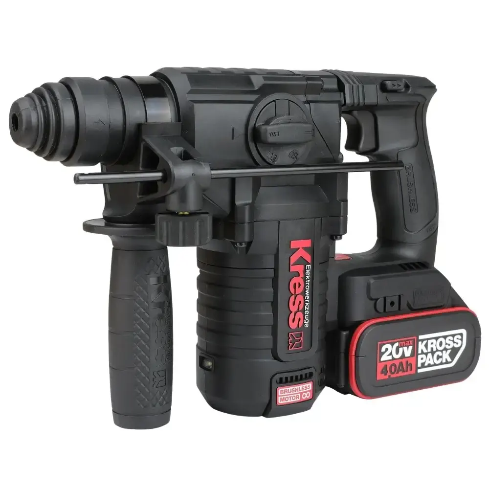 Martelete perfurador rompedor 2,2 j sds-plus 20V com 2 baterias e carregador Kress — fotografia de referência