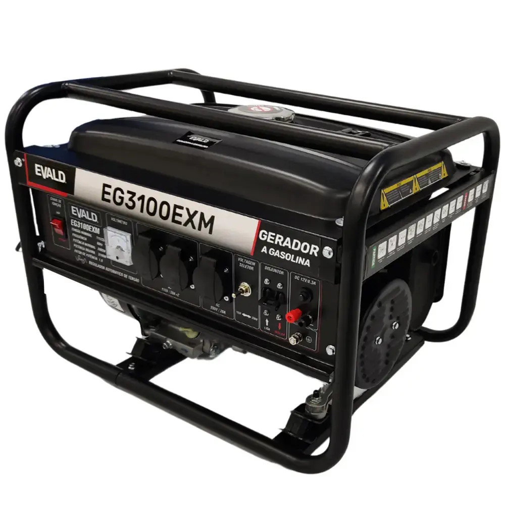 Gerador à gasolina 3.1 KVA bivolt EG3100EXM Evald — fotografia de referência