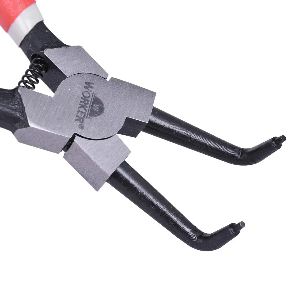 Alicate para anel bico curvo interno 6.1/2” 20958 Worker — fotografia 10