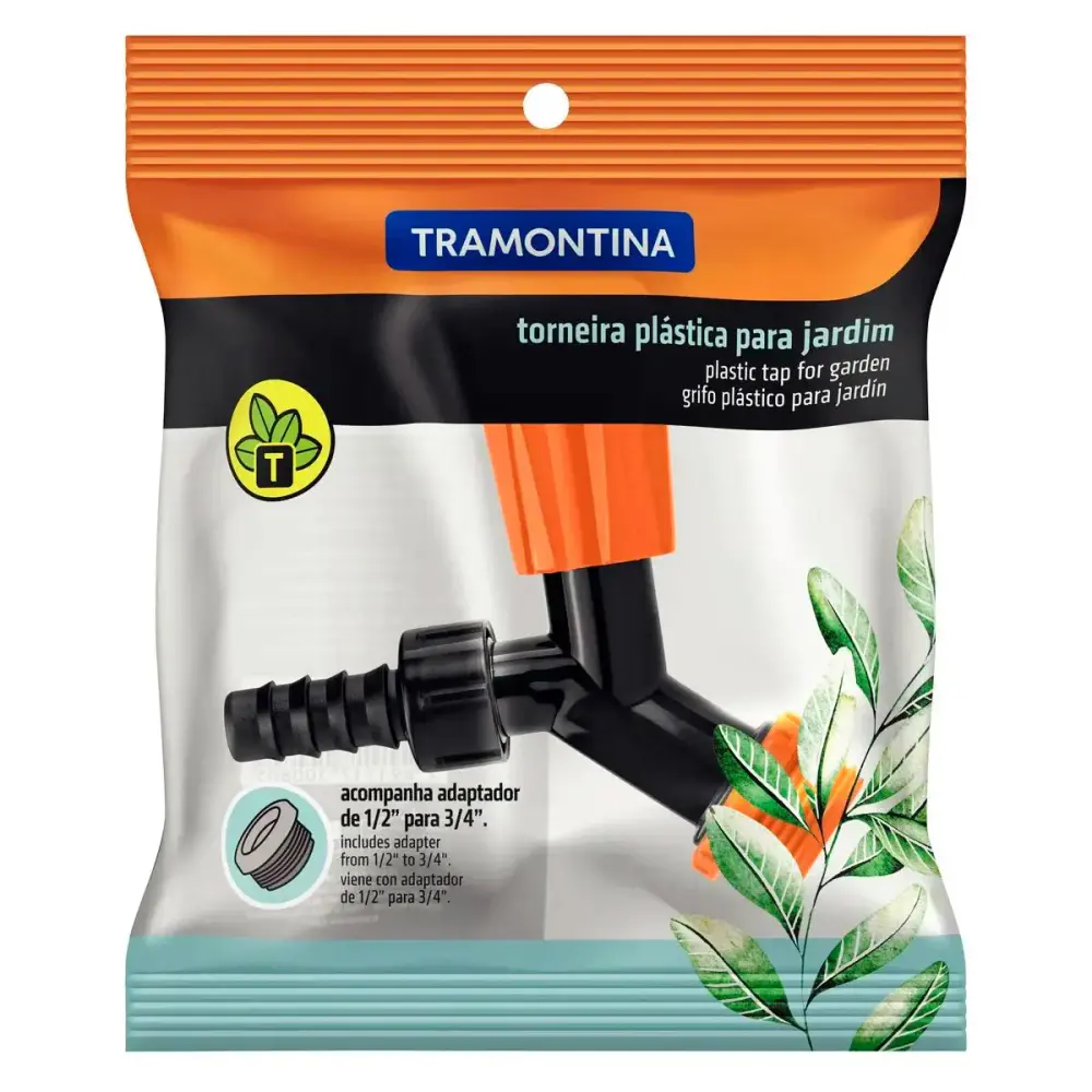 Kit 3 torneiras plásticas para jardim com redução Tramontina — fotografia 6