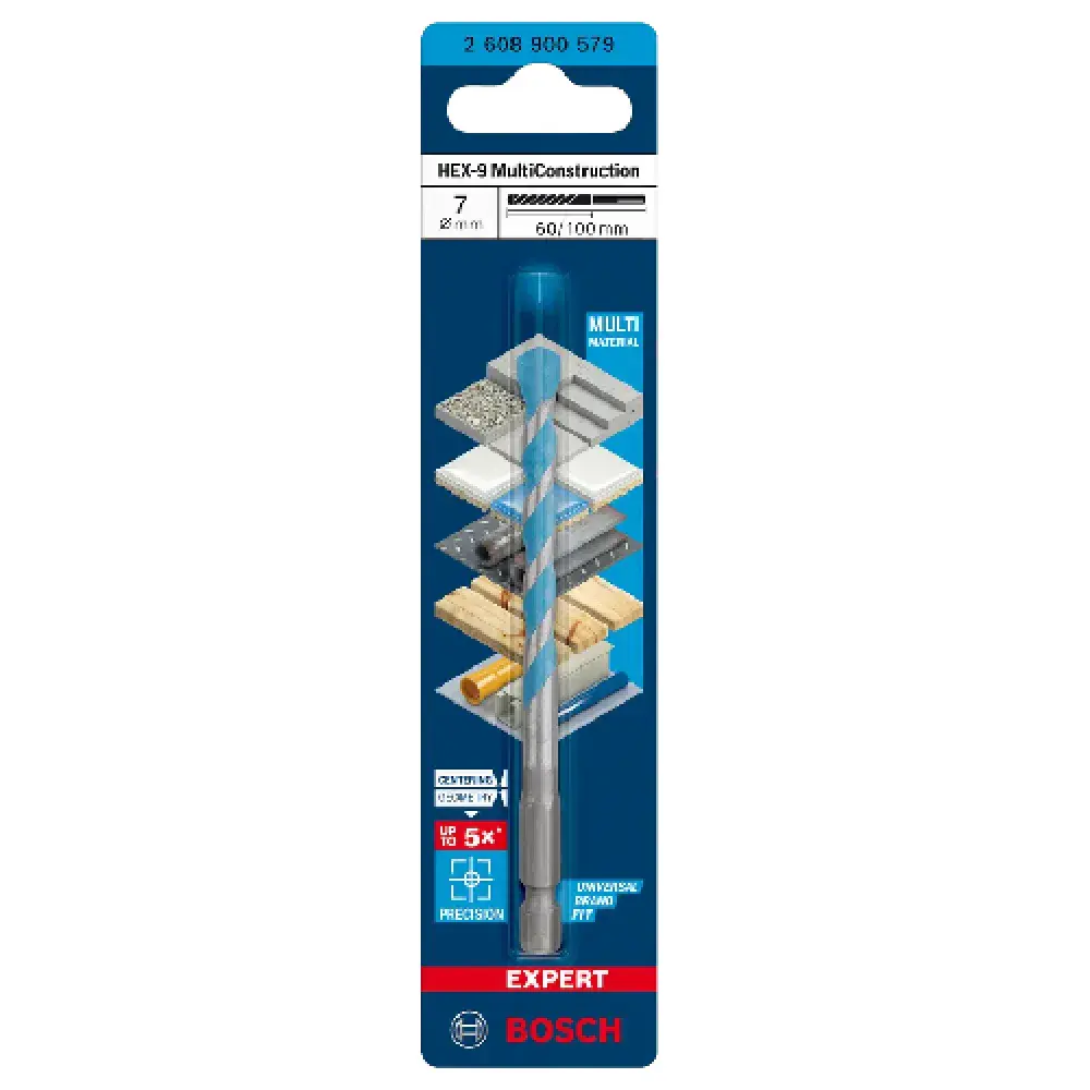 Broca HEX-9 7X60X100 multiconstruction Bosch — fotografia 3